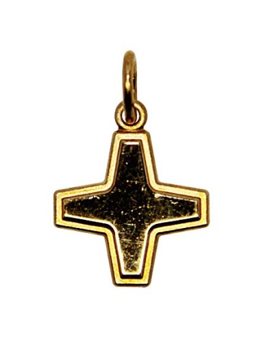 Croix avec Christ plaqué or 30 mm