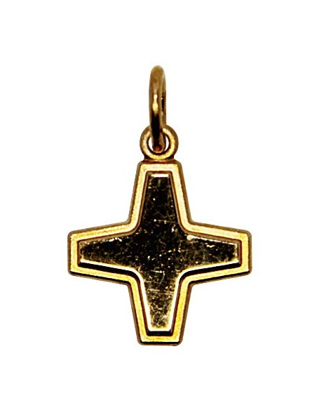 Croix avec Christ plaqué or 30 mm