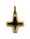 Croix avec Christ plaqué or 30 mm