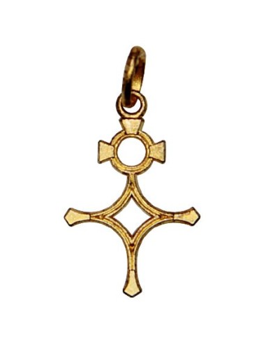 Croix avec Christ  plaqué or 40 mm