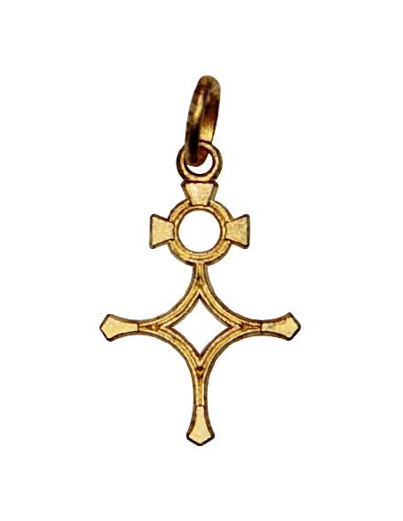 Croix avec Christ  plaqué or 40 mm
