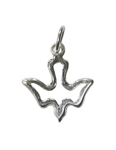 Pendentif Colombe le Saint Esprit 25 mm- Argent 925