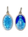 Médaille de la Vierge Miraculeuse bleu 15 mm - Argent 925