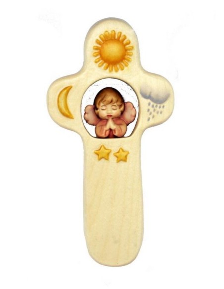 Croix en bois Ange 12 cm