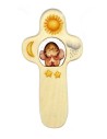 Croix en bois Ange 12 cm