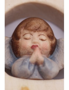 Croix en bois Ange Rose 15 cm 2