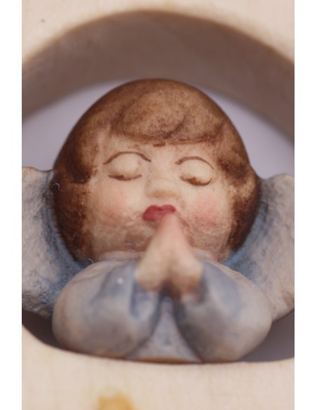 Croix en bois Ange Rose 15 cm