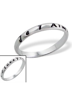 Bague "Je t'aime,I love You." - argent 925 - Taille 6 