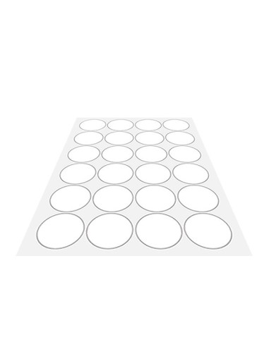 Autocollants ronds - 45 mm - "Croix bleue" - 120 pièces