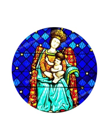 Autocollants ronds - 45mm - "Notre-Dame Buglose 1" - planche 24 pièces