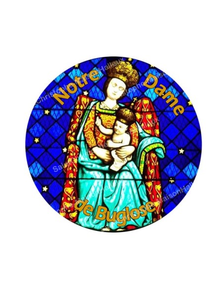 Autocollants ronds - 45 mm - "Croix bleue" - 120 pièces