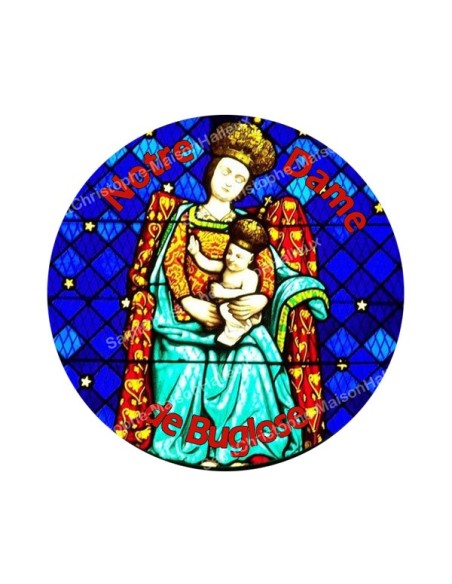 Autocollants ronds - 45 mm - "Croix bleue" - 120 pièces