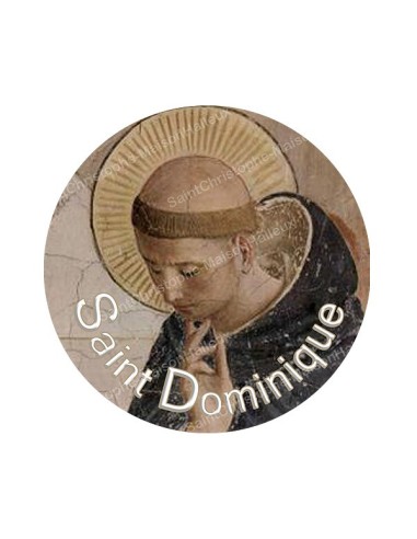 Autocollants ronds - 45mm - "Saint Dominique" - planche 24 pièces