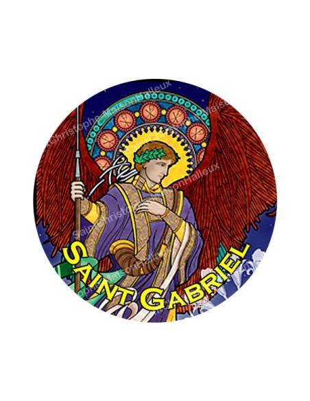 Autocollants ronds - 45mm - "Saint Gabriel" - planche 24 pièces