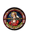 Autocollants ronds - 45mm - "Saint Jacques" - planche 24 pièces