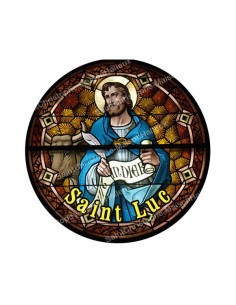 Autocollants ronds - 45 mm - "Croix bleue" - 120 pièces