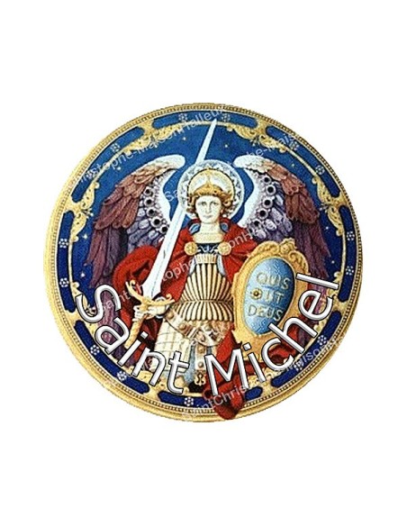Autocollants ronds - 45mm - "Saint Michel" - planche 24 pièces