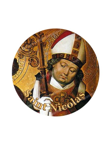 Autocollants ronds - 45mm - "Saint Nicolas" - planche 24 pièces