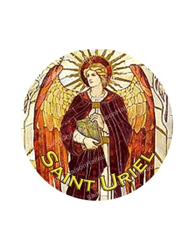 Autocollants ronds - 45mm - "Saint Uriel" - planche 24 pièces