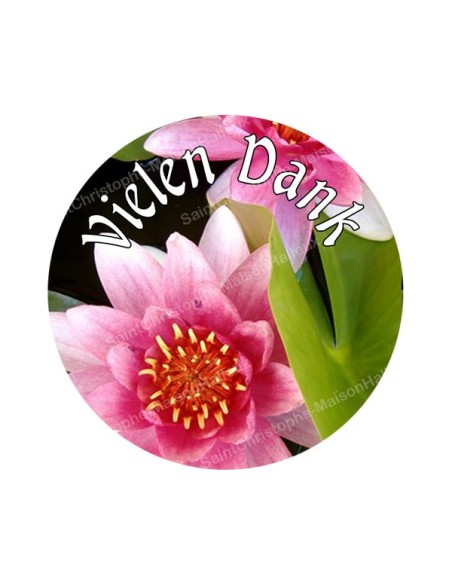 Autocollants ronds - 45 mm - "Croix bleue" - 120 pièces