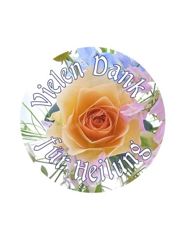 Autocollants ronds - 45 mm - "Croix bleue" - 120 pièces