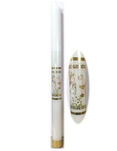 Bougie de communion Beige 40 cm
