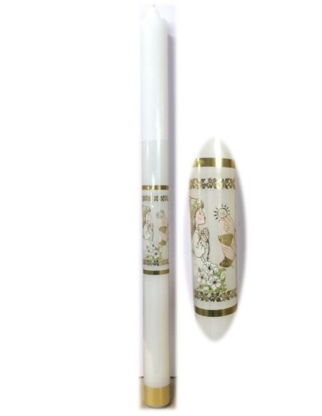 Bougie de communion Beige 40 cm
