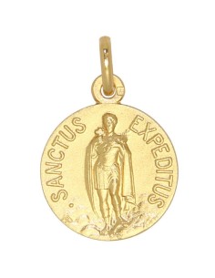 Médaille Saint Expédit plaqué or - 18mm 