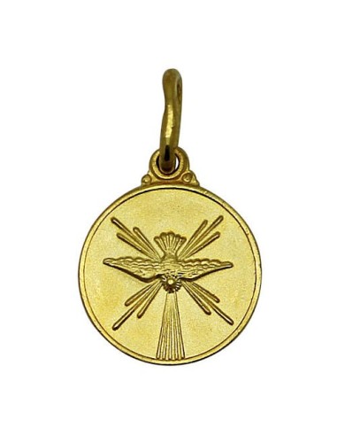 Médaille Saint Esprit plaqué or - 14 mm