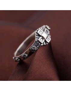 Bague Dizaine avec Roses - Argent 925 2