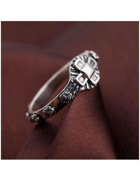 Bague Dizaine avec Roses - Argent 925