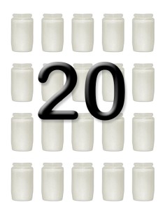 Bougies 3 jours - Blanches - 20 pièces