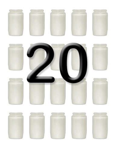 Bougies 3 jours - Blanches - 20 pièces