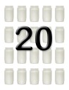 Bougies 3 jours - Blanches - 20 pièces