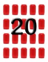 Bougies 3 jours - Rouges - 20 pièces