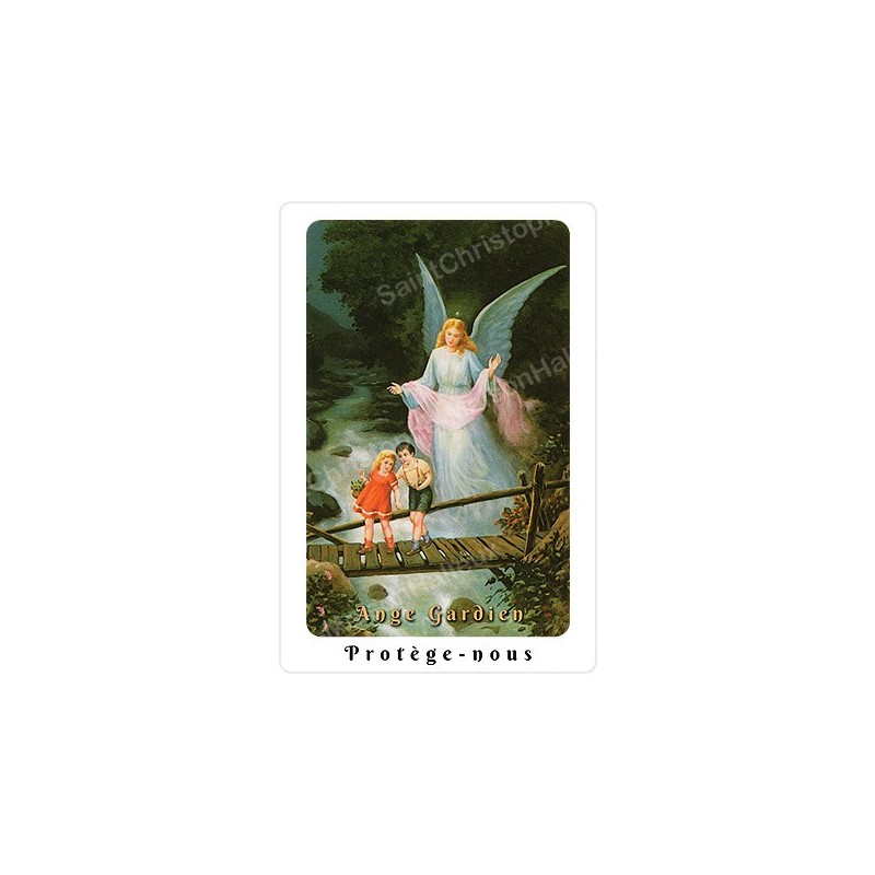 Autocollants Rectangulaires - "Ange Gardien" - 8 pièces - Français