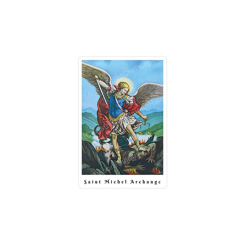 Autocollants Rectangulaires - "Saint Michel Archange" - 8 pièces - Français