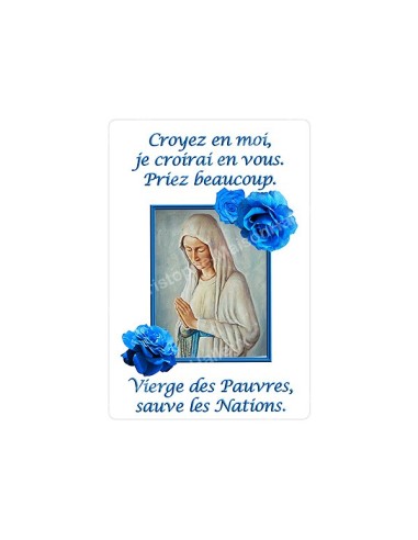 Autocollants Rectangulaires de la Vierge de Banneux 8 pièces