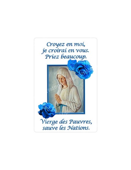 Autocollants Rectangulaires de la Vierge de Banneux 8 pièces