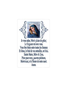 Autocollants Rectangulaires - "Je vous salue Marie" - 8 pièces - Français