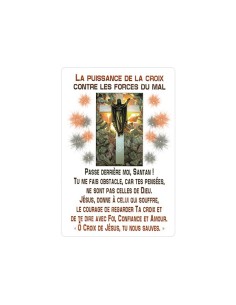 Autocollants Rectangulaires - "La puissance de la croix" - 8 pièces - Français