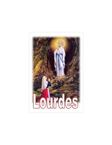 Autocollants Rectangulaires - "Lourdes Vierge" - 8 pièces - Français