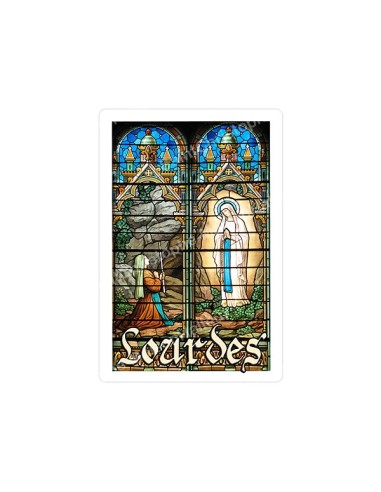 Autocollants Rectangulaires de la Vierge de Banneux 8 pièces