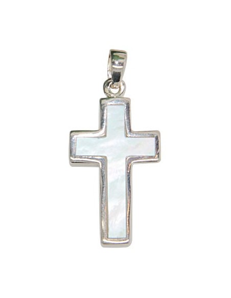 Croix en Nacre Pendentif - Argent 925