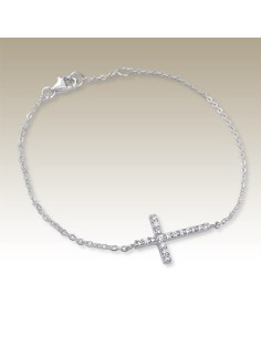Bracelet avec Croix Cristal - Argent 925 