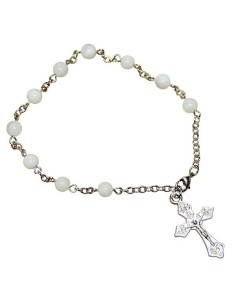 Bracelet Dizaine perles Blanches 