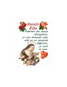 Autocollants Rectangulaires - "Sainte Rita - roses - 1" - 8 pièces - Français