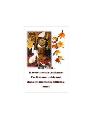 Autocollants Rectangulaires - "Saint Nicolas" - 8 pièces - Français