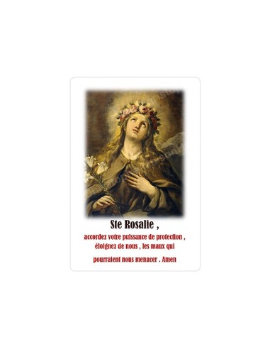 Autocollants Rectangulaires - "Sainte Rosalie" - 8 pièces - Français
