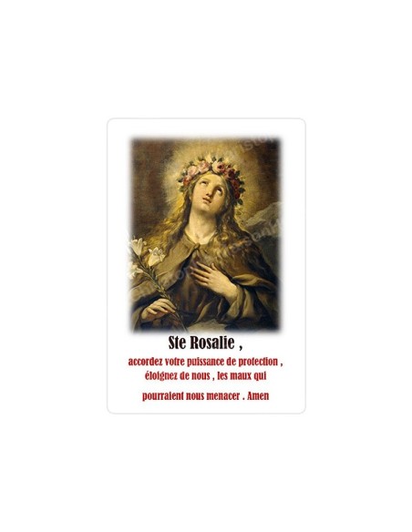 Autocollants Rectangulaires - "Sainte Rosalie" - 8 pièces - Français